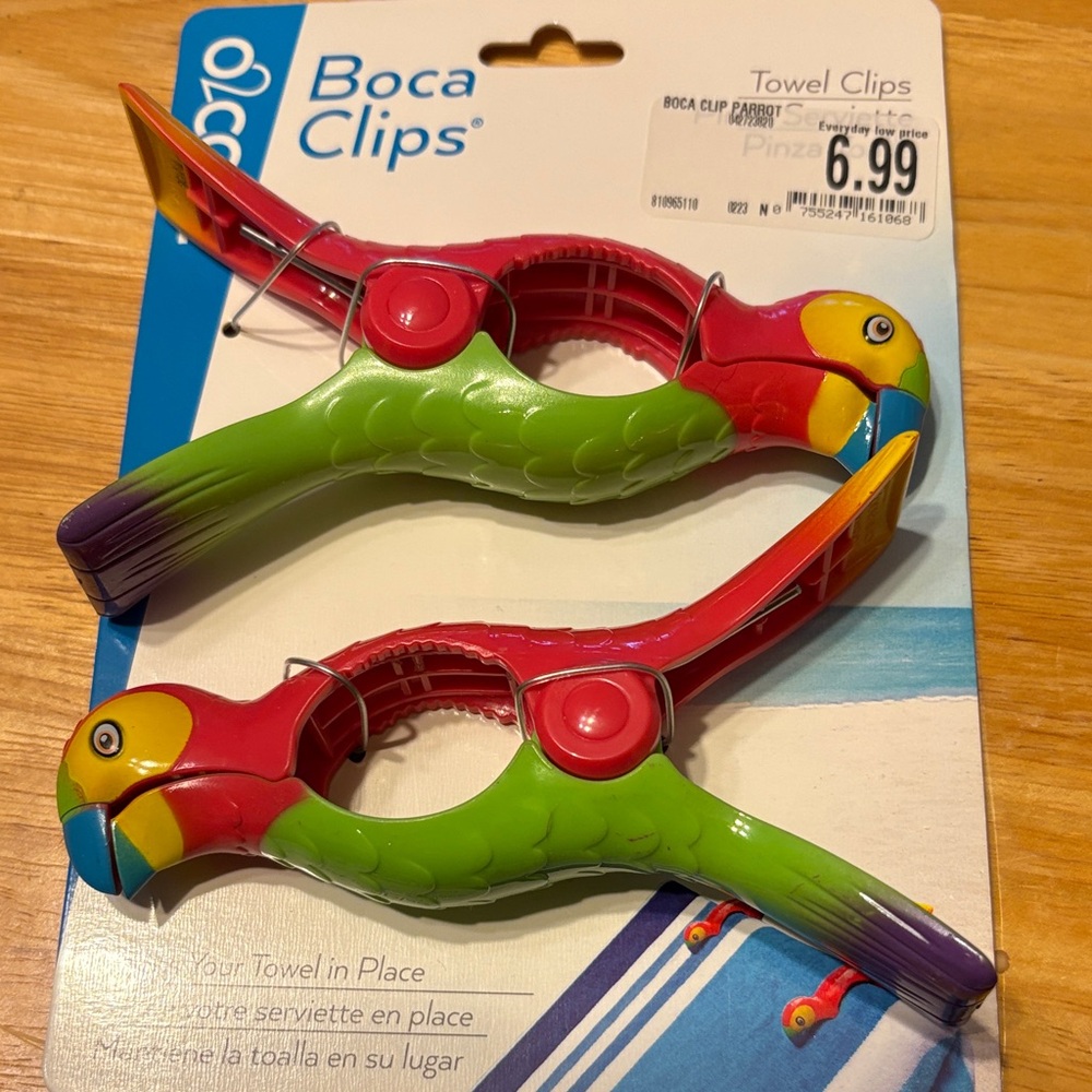 Boca Clips Parrot Towel Clips - Green/Multicolor